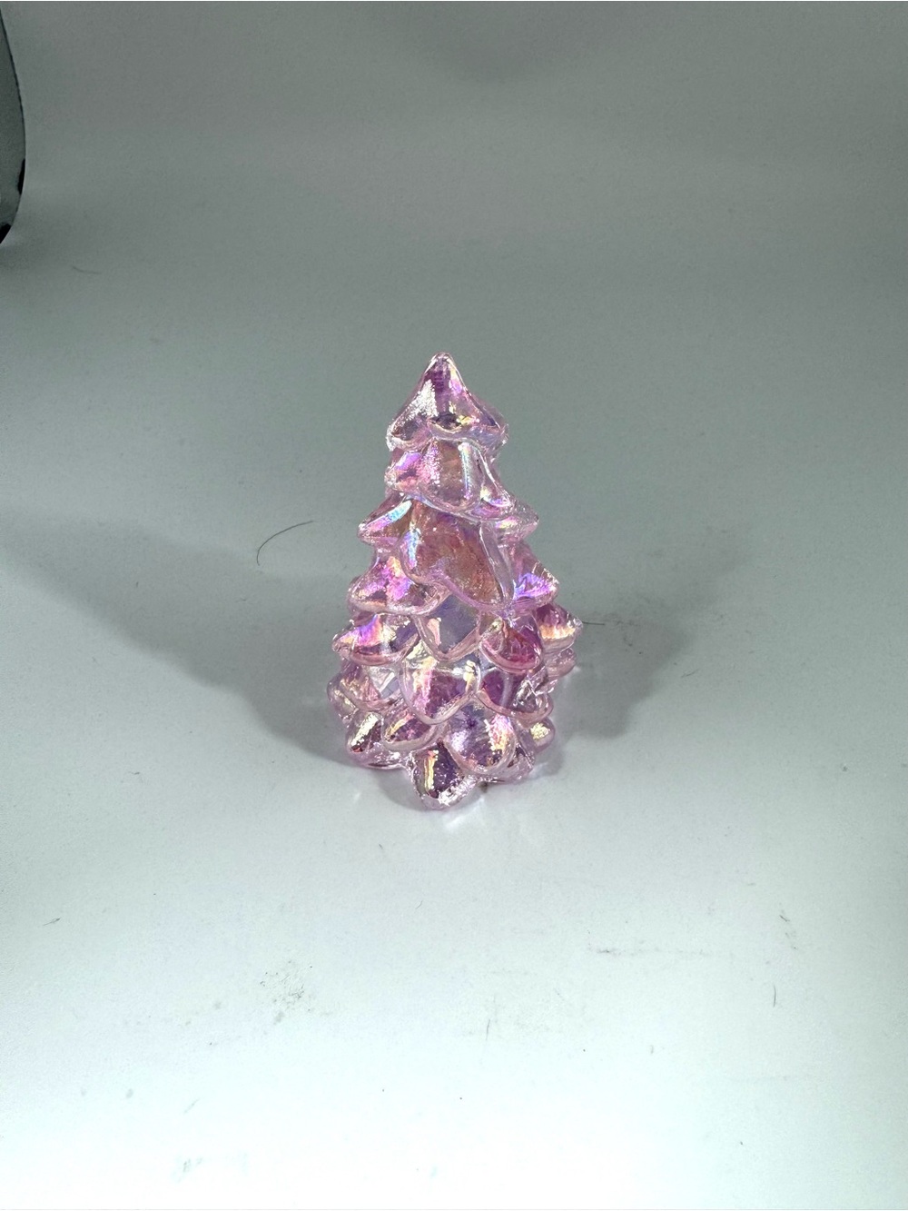 Pink iridescent Decorative Tree by Moser